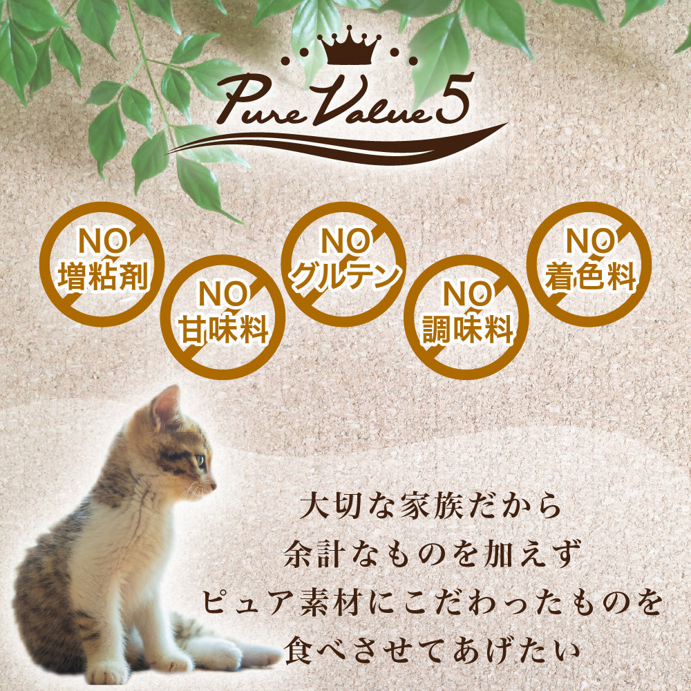 リバードリパブリック 猫用おやつ ねこみ~る 無添加ピュア PureValue5 サーモン 40g 国産
