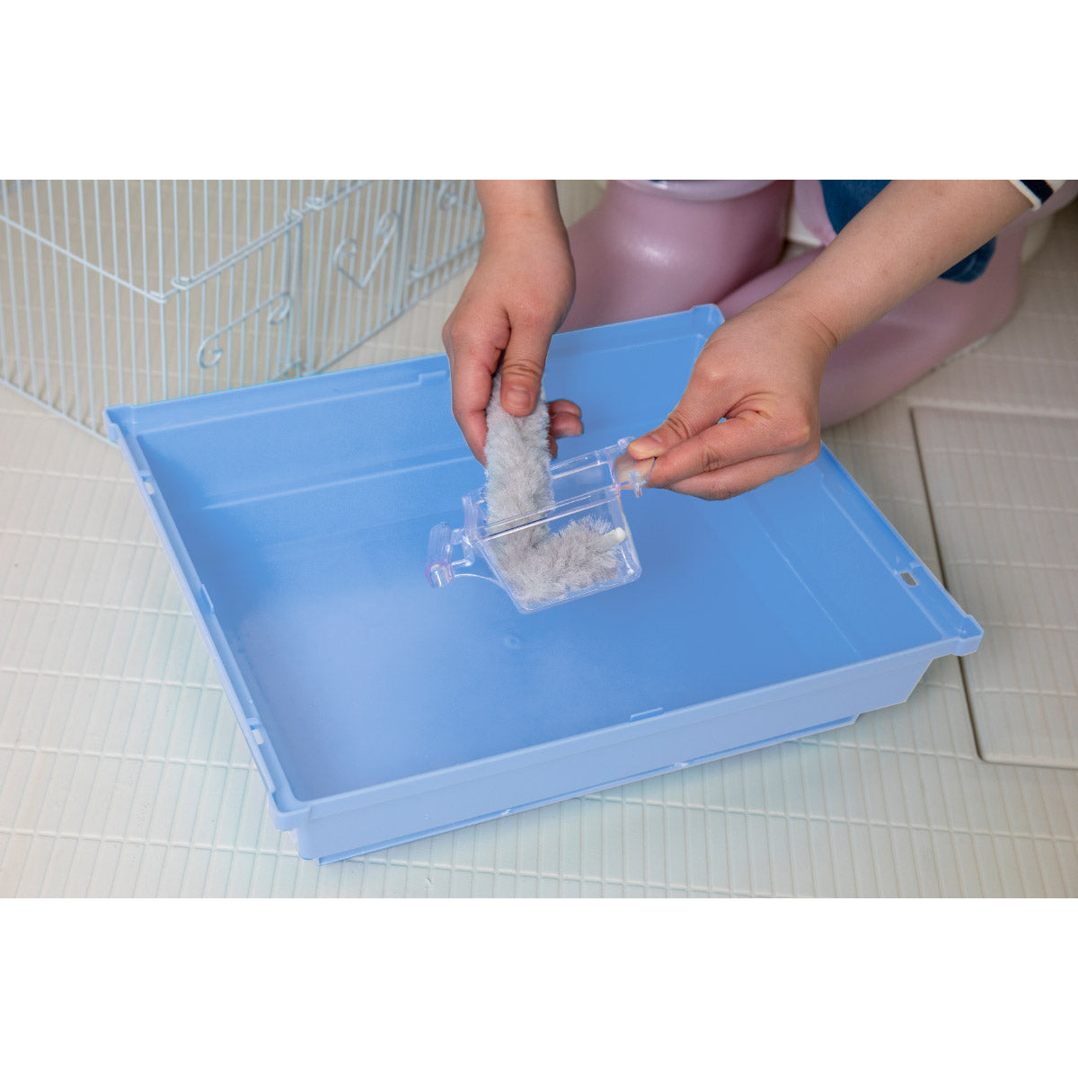 サンコー びっくりフレッシュ 隅っこ網っこブラシ グレー グレー