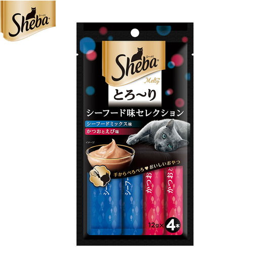 シーバ 猫用おやつ 成猫用 とろ~り メルティ シーフード味セレクション 12g×4本 ねこ