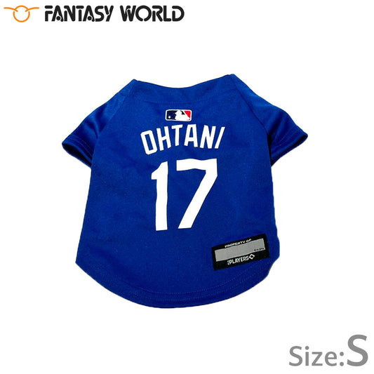 MLB公認 ロサンゼルス ドジャース 大谷翔平選手モデル ジャージ S ブルー【送料無料】 犬服 洋服 ドッグウェア ユニフォーム 野球
