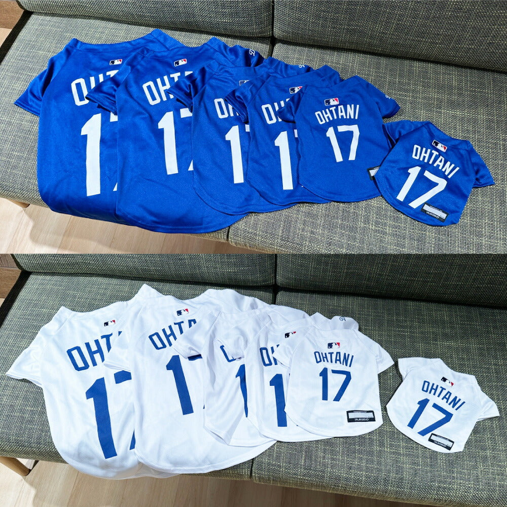 MLB公認 ロサンゼルス ドジャース 大谷翔平選手モデル ジャージ XS ブルー【送料無料】 犬服 洋服 ドッグウェア ユニフォーム 野球