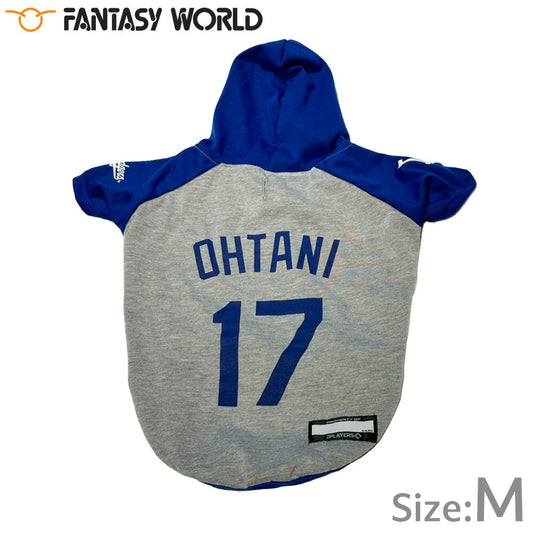 MLB公認 ロサンゼルス ドジャース 大谷翔平選手モデル パーカー M【送料無料】 犬服 洋服 ドッグウェア ユニフォーム 野球