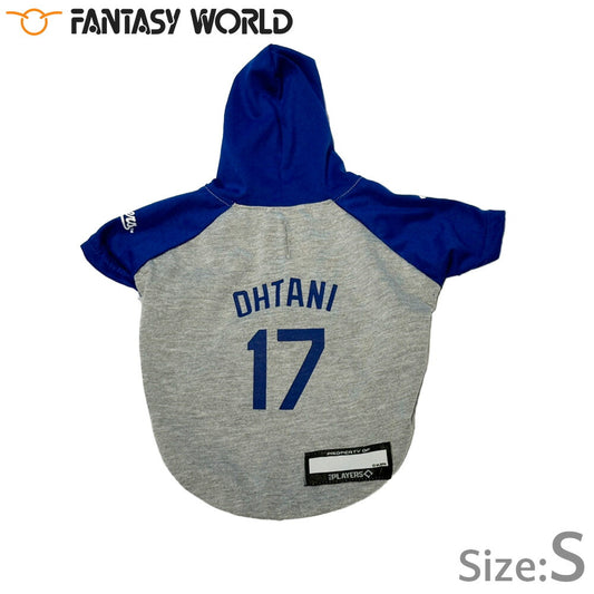 MLB公認 ロサンゼルス ドジャース 大谷翔平選手モデル パーカー S【送料無料】 犬服 洋服 ドッグウェア ユニフォーム 野球