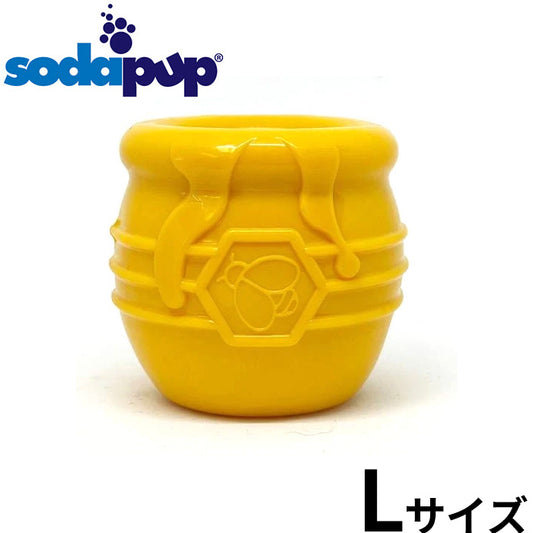 ソダパップ チュートイ&トリートディスペンサー ハニーポット L イエロー【送料無料】