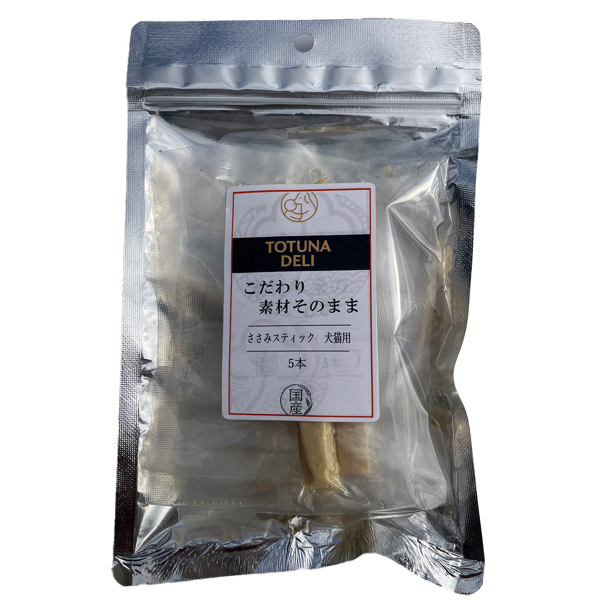 トトゥナデリ TOTUNA DELI 国産おやつ 犬用猫用 ささみスティック 5本