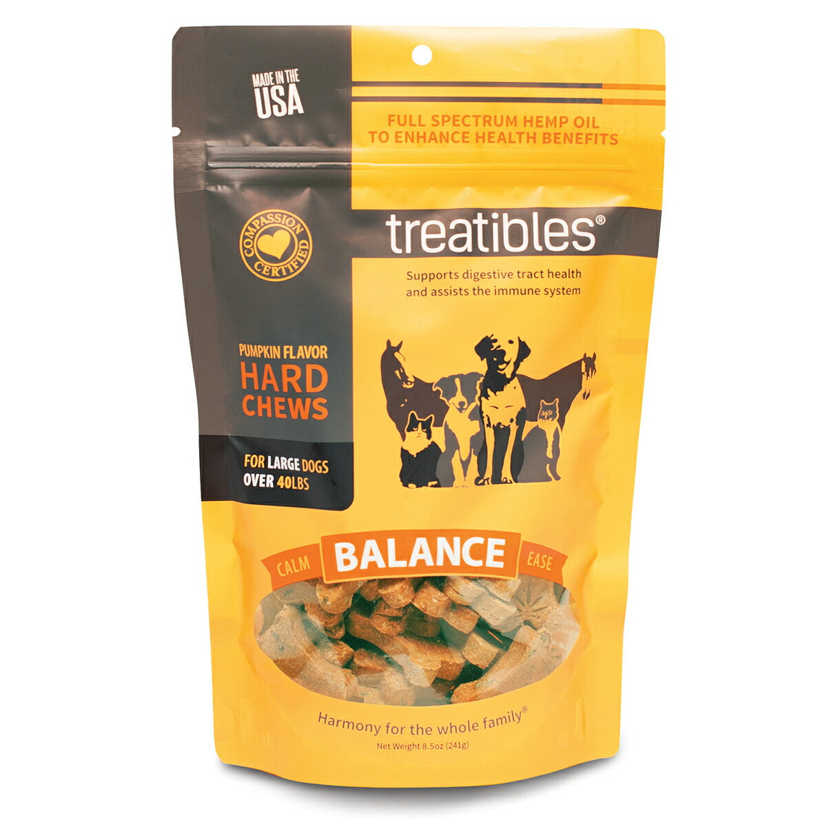 トリーティブルズ(treatibles) CBD 4mg ハードチュウ パンプキン レギュラーパック 241g/45粒