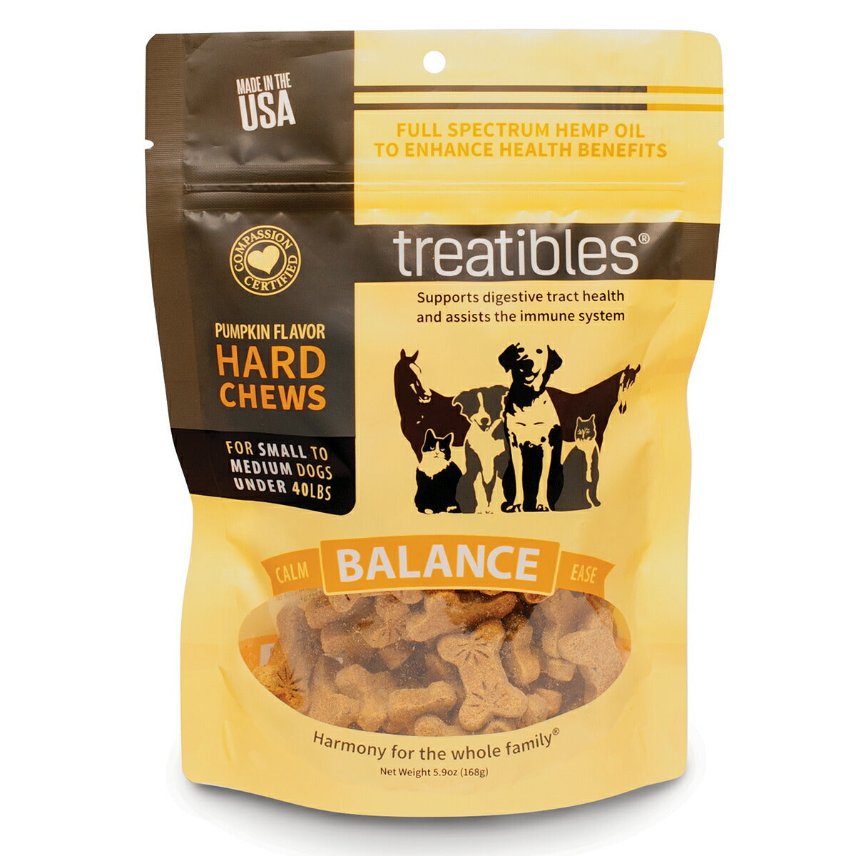 トリーティブルズ(treatibles) CBD 1mg ハードチュウ パンプキン レギュラーパック 168g/75粒