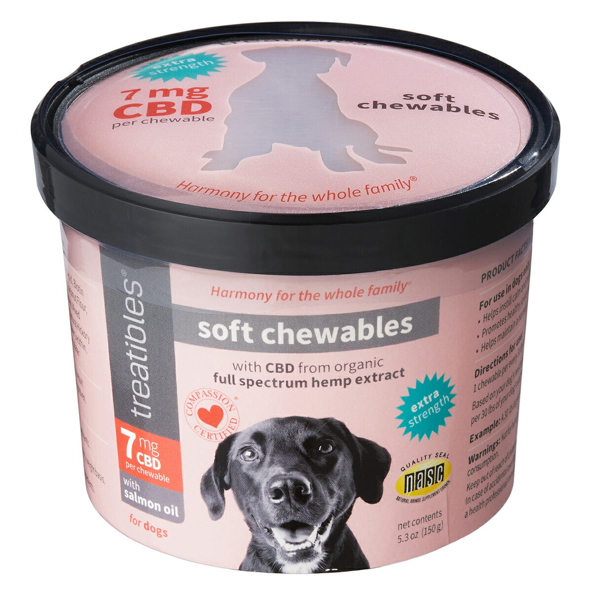 トリーティブルズ(treatibles) CBD 7mg ソフトチュウ オメガ3サーモンオイル レギュラーパック 150g/約60粒