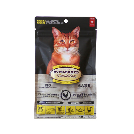 オーブンベークド トラディション キャットフード アダルトチキン 350g(猫 無添加 ドライフード 総合栄養食)
