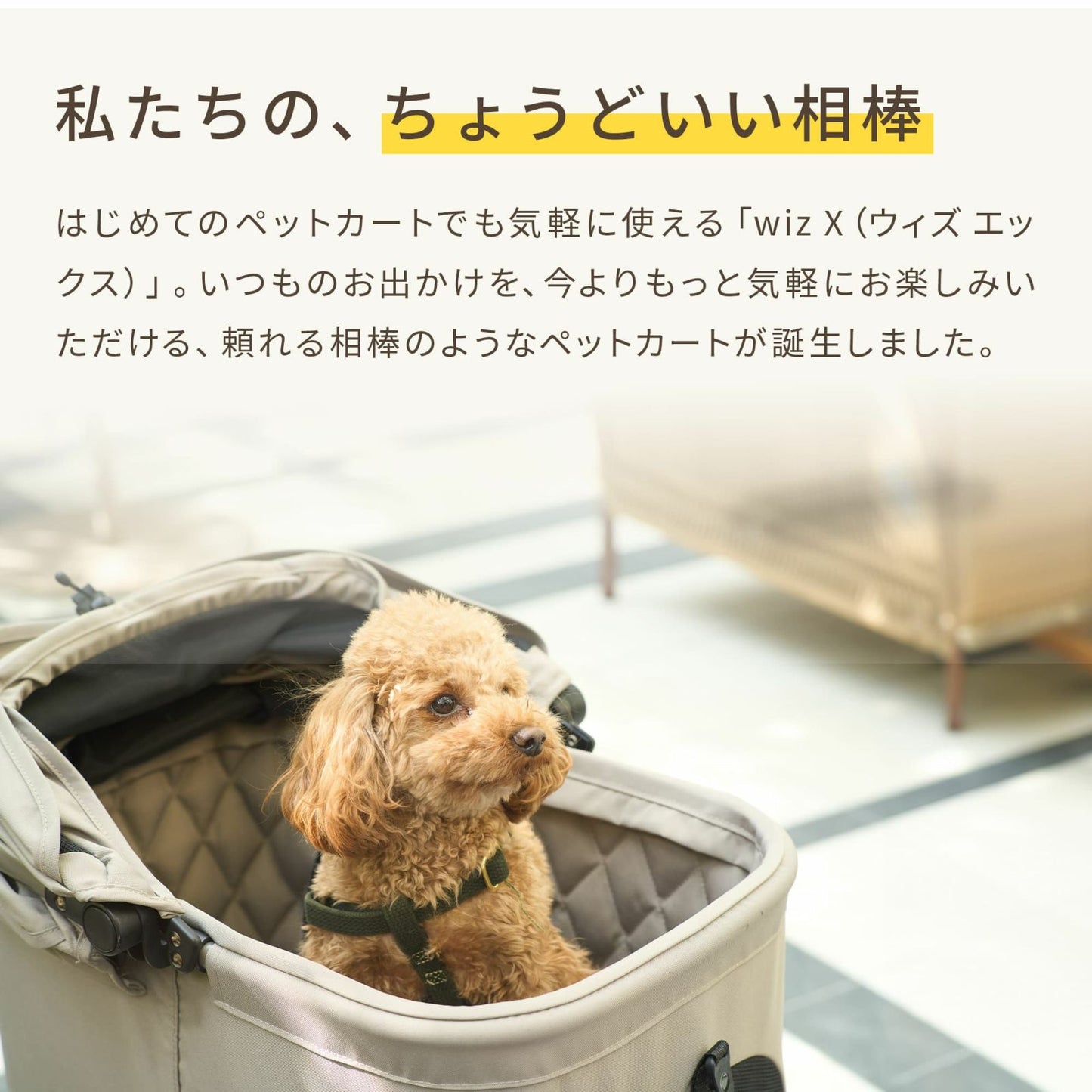AIRBUGGY エアバギー フォー ペット ペットカート ウィズ エックス WIZ X ヴィンテージカーキ【送料無料】 犬 ペットキャリー ペットカート 軽量 ドッグカート 多頭飼い コンパクト