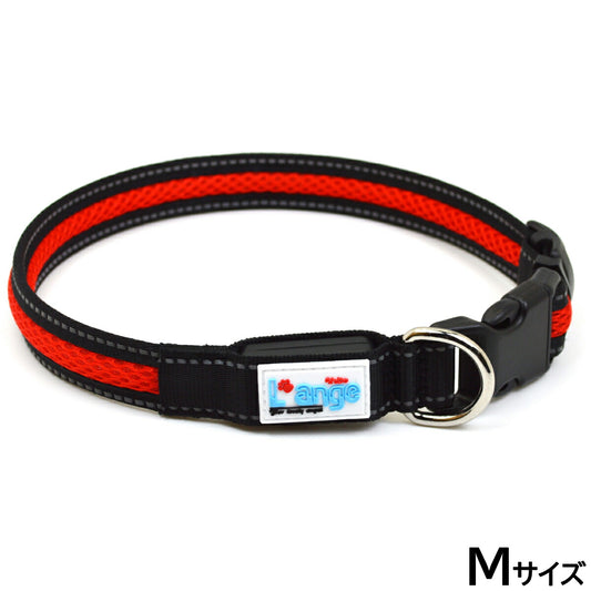 アライブ L'ange 充電式LED カラー M レッド 犬用 光る首輪 LED 点灯 点滅 充電式