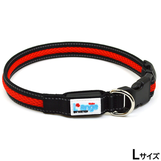 アライブ L'ange 充電式LED カラー L レッド 犬用 光る首輪 LED 点灯 点滅 充電式
