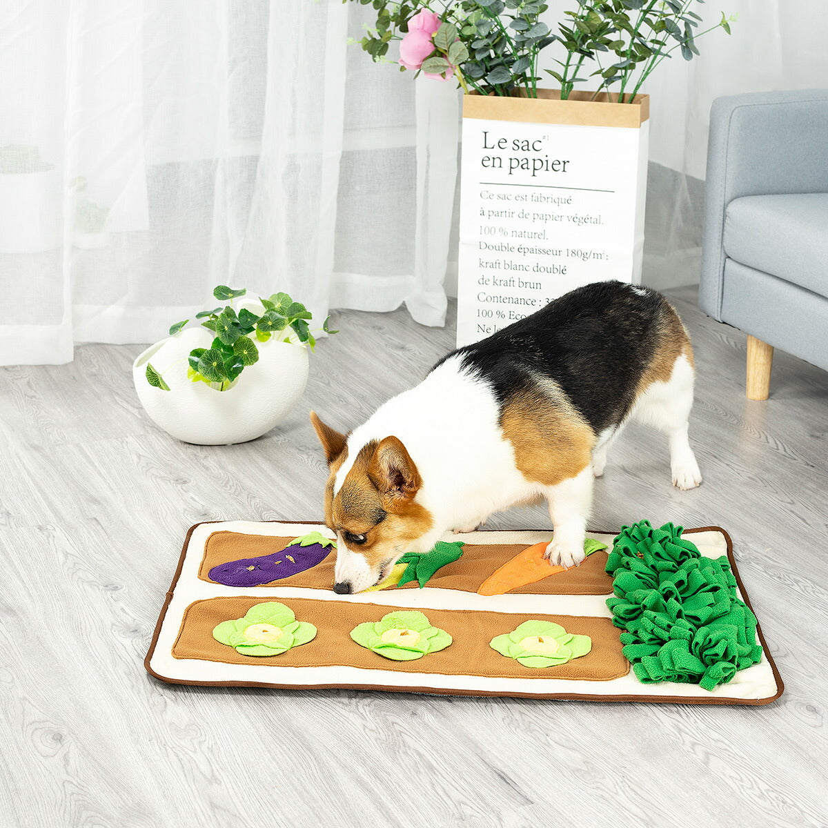 アライブ 探犬マット 野菜畑 犬 おもちゃ 知育トイ ノーズワーク