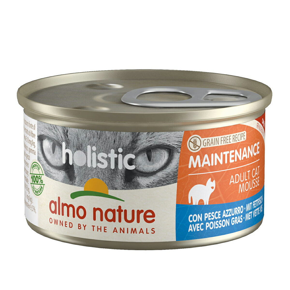 アルモネイチャー キャットフード ホリスティックキャット メンテナンス オイリーフィッシュ 85g 猫 ウェットフード 缶詰 総合栄養食 全猫種 成猫 グレインフリー