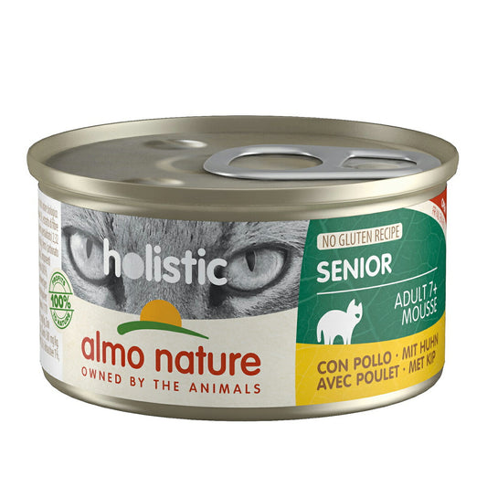 アルモネイチャー キャットフード ホリスティックキャット シニア チキン 85g 猫 ウェットフード 缶詰 総合栄養食 全猫種 老犬用 グレインフリー