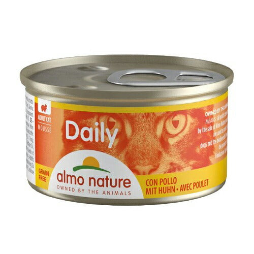 アルモネイチャー キャットフード デイリーメニュー チキンムース 85g 猫 ウェットフード 缶詰 総合栄養食 全猫種 成猫 手作り食サポート食材