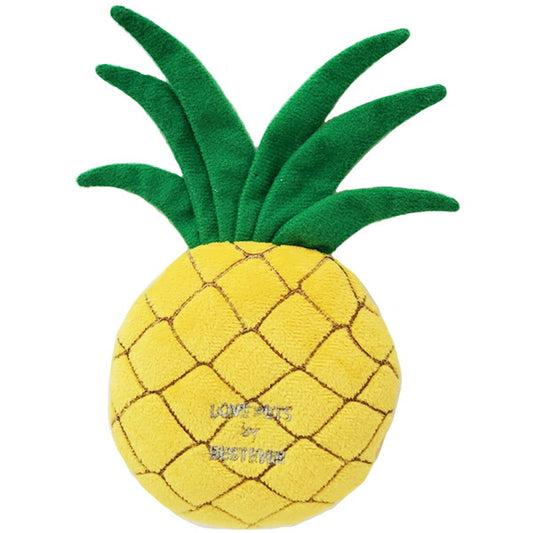 ベストエバージャパン 犬用おもちゃ スクィーキー パイナップル ぬいぐるみ かわいい ペットトイ カシャカシャ キュッキュッ 音が鳴る 遊ぶ ストレス解消 一緒に遊ぶ