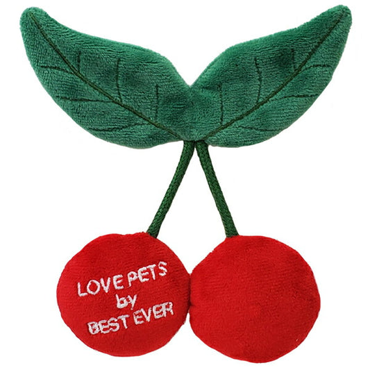 ベストエバージャパン 犬用おもちゃ スクィーキー チェリー ぬいぐるみ かわいい ペットトイ カシャカシャ キュッキュッ 音が鳴る 遊ぶ ストレス解消 一緒に遊ぶ