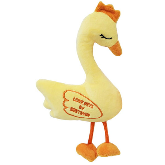 ベストエバージャパン 犬用おもちゃ スクィーキー スワン イエロー ぬいぐるみ かわいい ペットトイ カシャカシャ キュッキュッ 音が鳴る 遊ぶ ストレス解消 一緒に遊ぶ