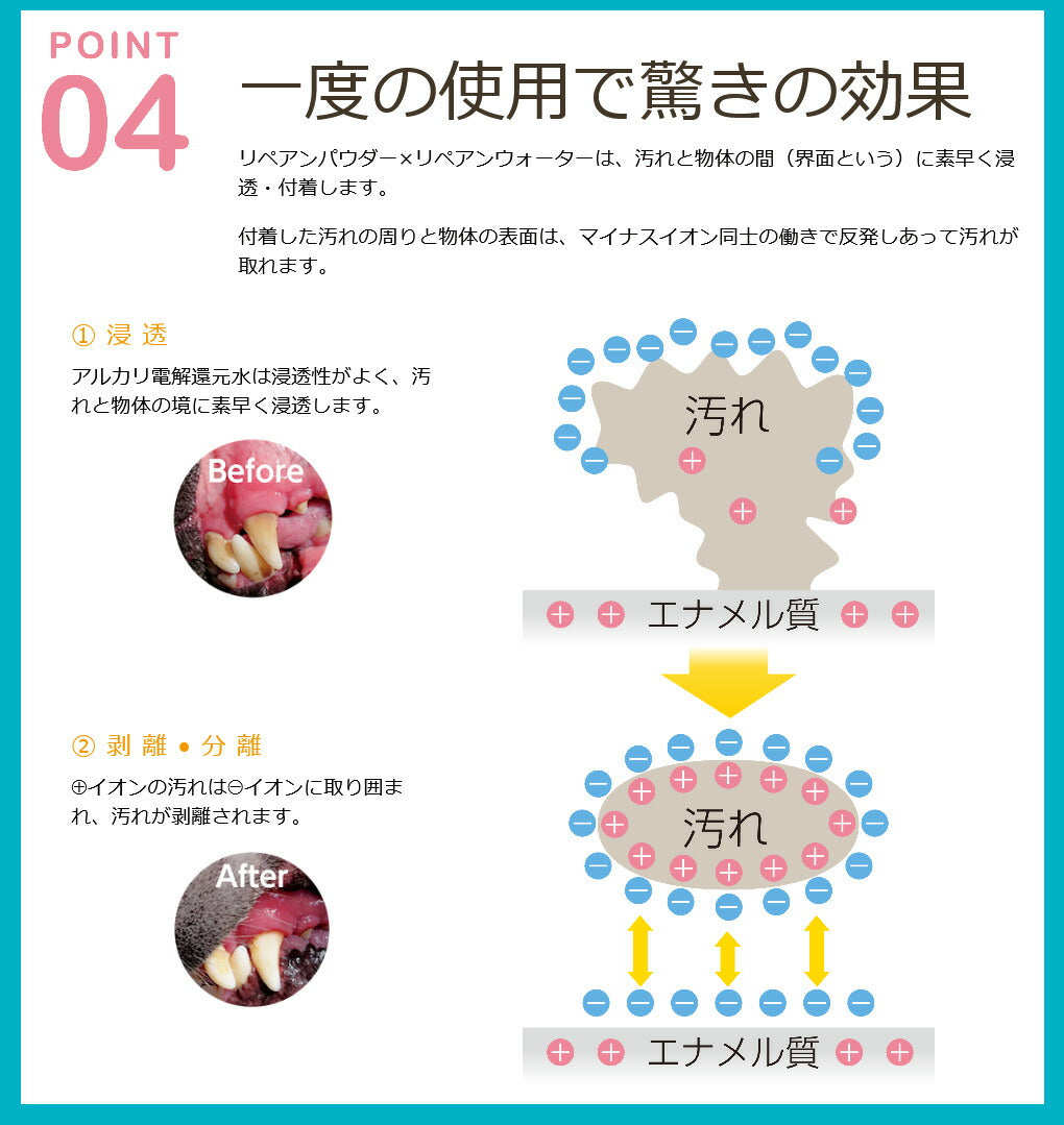 リペアン デンタルクリーナー 4回分入 犬 デンタルケア 歯磨き ハミガキ 歯石ケア 無添加
