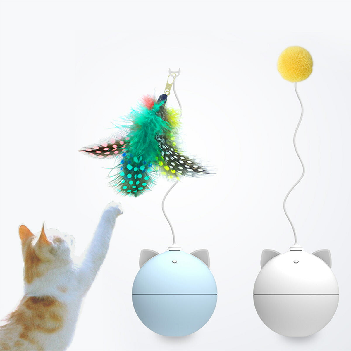 BENTOPAL ベントパル カラフルキャットトイ COLORFUL CAT TOY P02 ブルー猫じゃらし 電動 猫用おもちゃ 自動