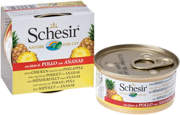 Schesir(シシア)キャットシリーズ フルーツタイプ チキン&パイナップル 75g 猫缶 キャットフード ウェット 猫用品/ねこグッズ/ペット用品