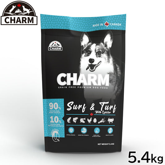 チャーム CHARM ドッグフード サーフ&ターフドッグ 全年齢用 穀物不使用 5.4kg【送料無料】 正規品 無添加 グレインフリー