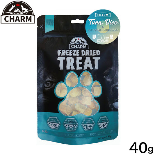 チャーム CHARM フリーズドライトリーツ まぐろキューブ&スッポン卵 犬猫兼用おやつ 40g 正規品 無添加