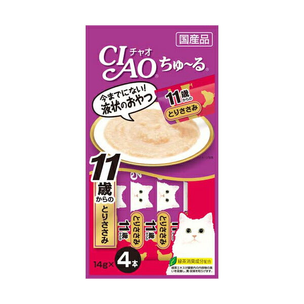 チャオ CIAO ちゅ~る 11歳からのとりささみ ちゅーる いなば 猫 おやつ 国産 高齢猫