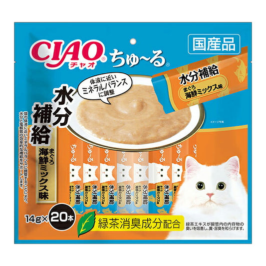 チャオ CIAO ちゅ~る 水分補給 まぐろ 海鮮ミックス味 ちゅーる いなば 猫 おやつ 国産