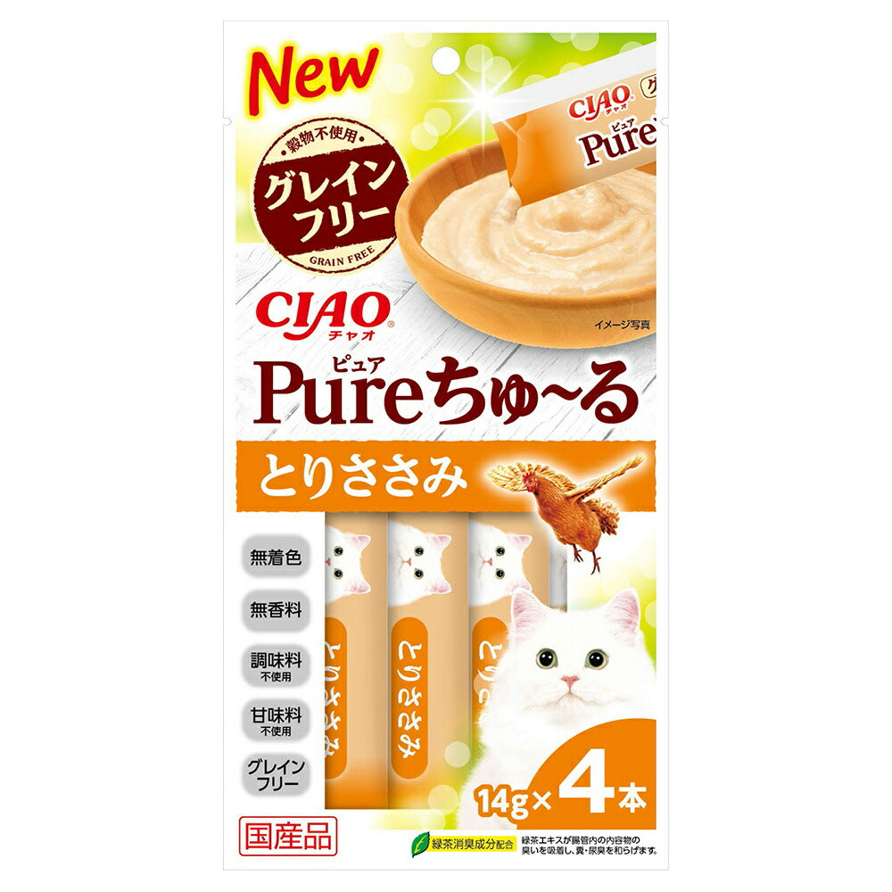 チャオ CIAO Pureちゅ~る とりささみ ちゅーる いなば 猫 おやつ 国産 無添加