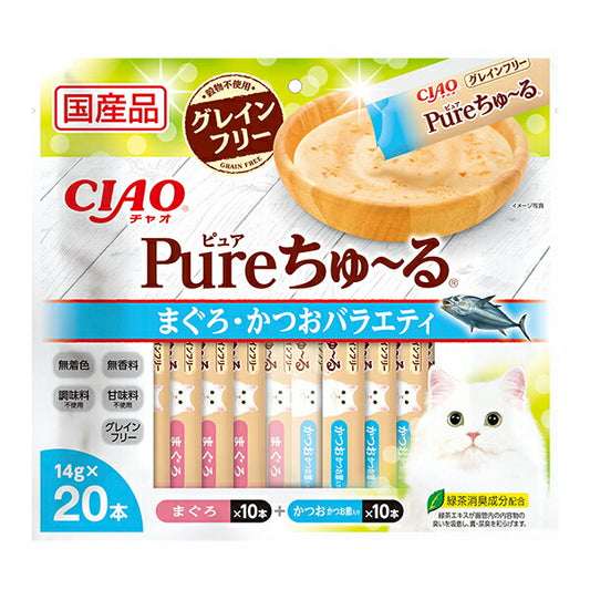 チャオ CIAO Pureちゅ~る まぐろ・かつおバラエティ ちゅーる いなば 猫 おやつ 国産 無添加