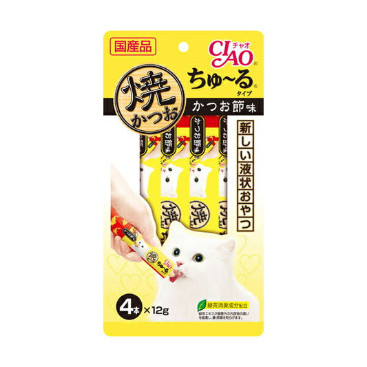 チャオ CIAO 焼かつお ちゅ~るタイプ かつお節味 ちゅーる いなば 猫 おやつ 国産