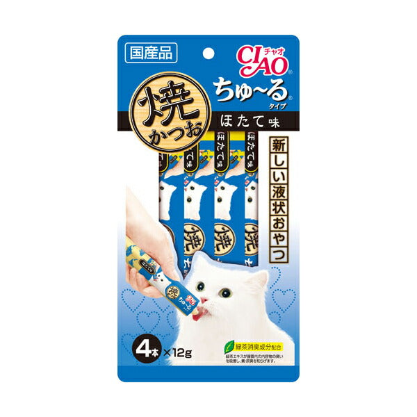 チャオ CIAO 焼かつお ちゅ~るタイプ ほたて味 ちゅーる いなば 猫 おやつ 国産