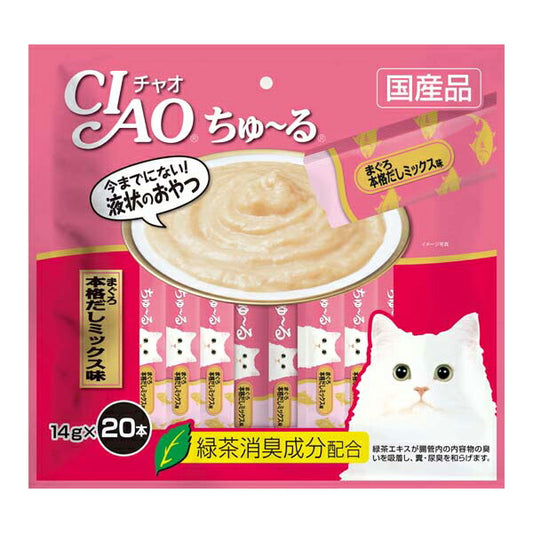 チャオ CIAO ちゅ~る まぐろ 本格だしミックス味 ちゅーる いなば 猫 おやつ 国産
