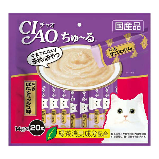 チャオ CIAO ちゅ~る かつお ほたてミックス味 ちゅーる いなば 猫 おやつ 国産