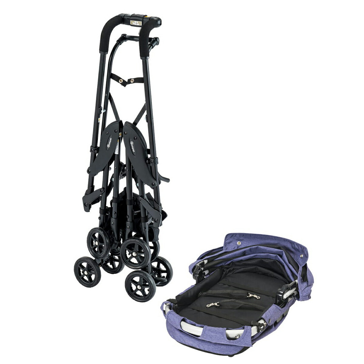 コムペット ミリミリEG ペットカート ネイビーブルー 小型犬 猫 小動物 折り畳み ペットバギー カート 軽量