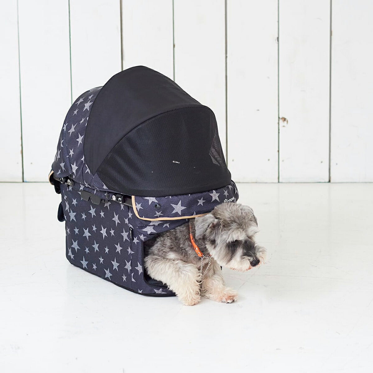 コムペット ミリミリEGロング ペットカート スターブラック 小型犬 猫 小動物 折り畳み ペットバギー カート 軽量