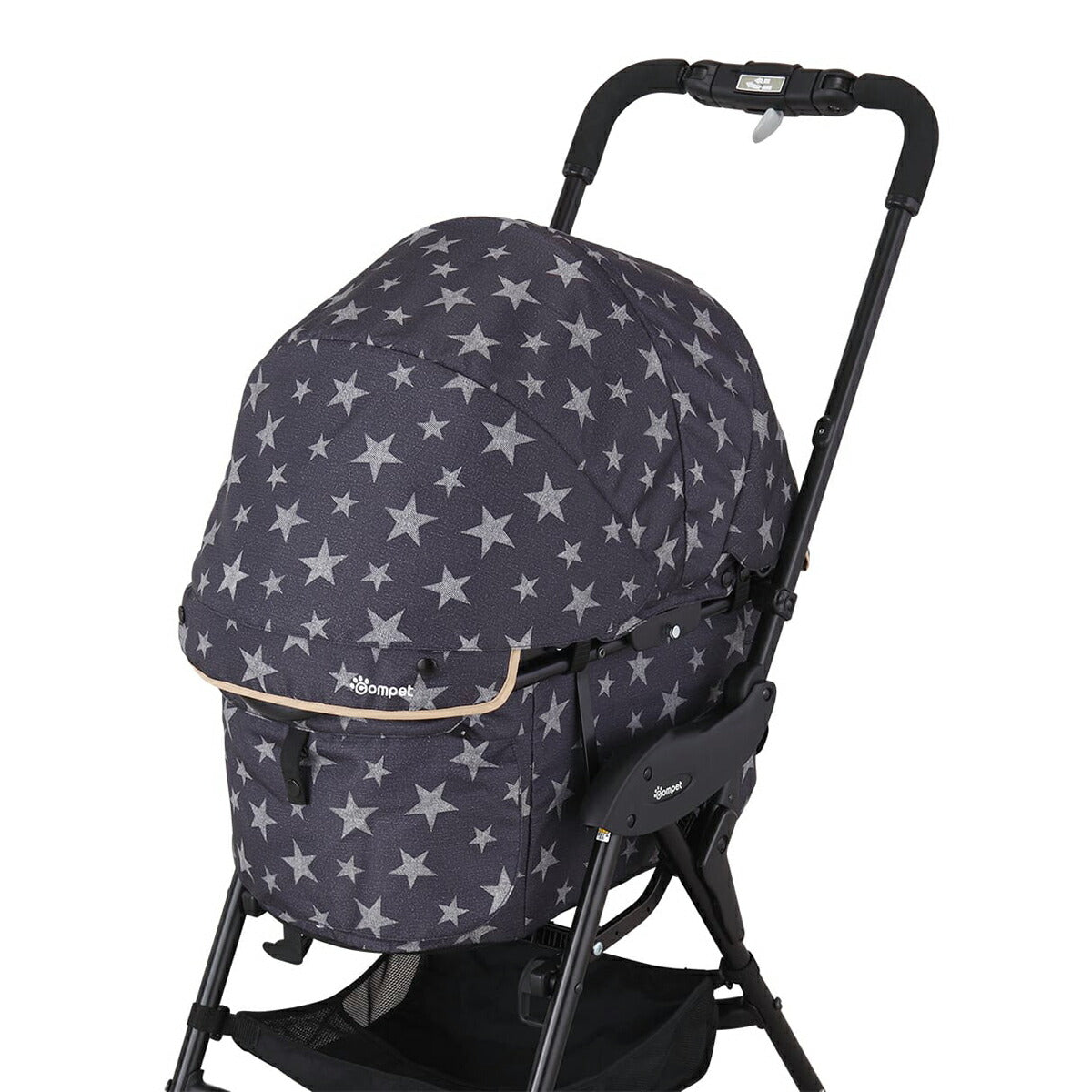 コムペット ミリミリEGロングD ペットカート スターブラック【送料無料】 小型犬 猫 小動物 折り畳み ペットバギー カート 軽量