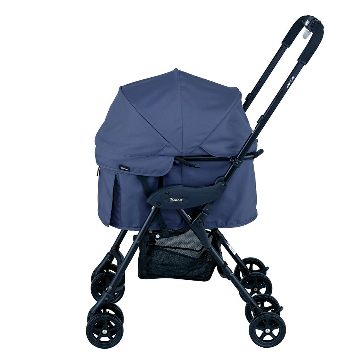 コムペット ミリミリライト アルファ ペットカート ムーンボウネイビー 小型犬 猫 小動物 折り畳み ペットバギー カート 軽量