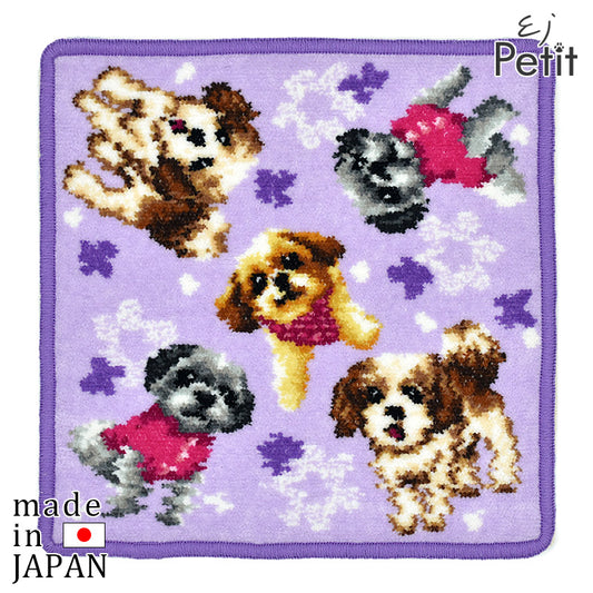 Enjeau(アーンジョー) シーズー (パープル) ハンカチ パープル