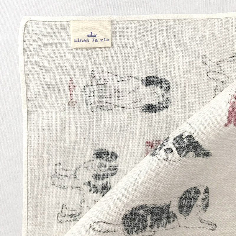 Linen la vie(リネン ラ・ヴィ) キャバリア ハンカチ ホワイト
