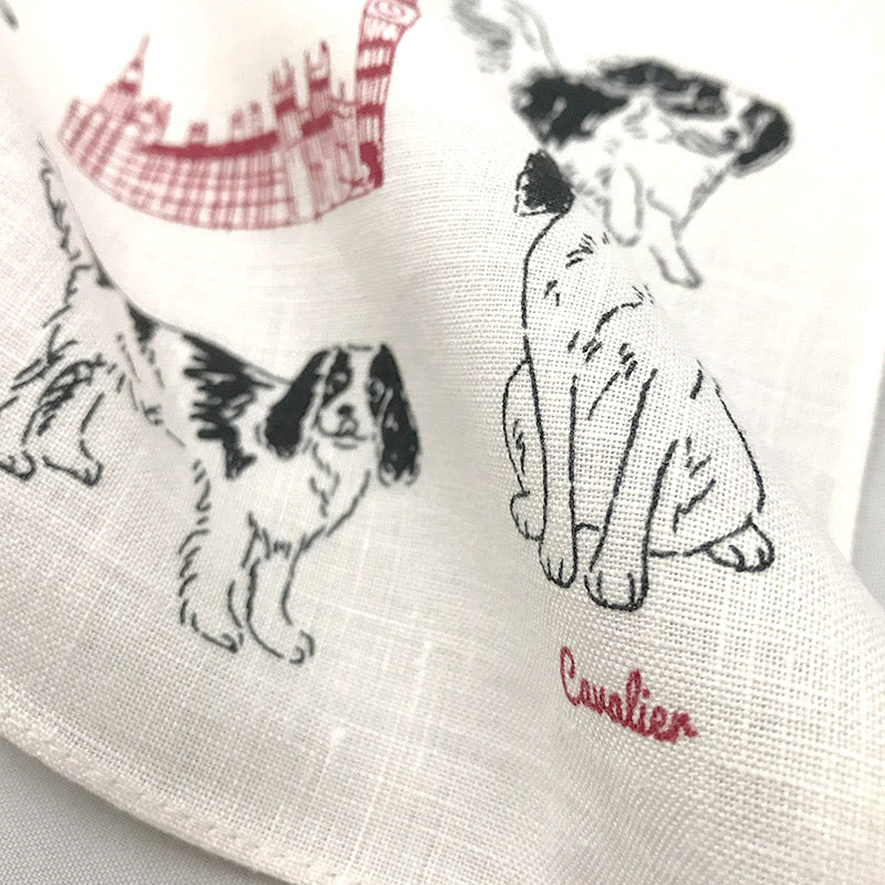 Linen la vie(リネン ラ・ヴィ) キャバリア ハンカチ ホワイト