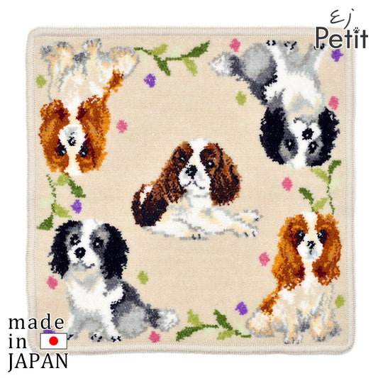 Enjeau(アーンジョー) キャバリア 総柄 ハンカチ ベージュ