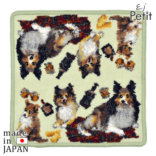 Enjeau(アーンジョー) シェットランド ハンカチ グリーン