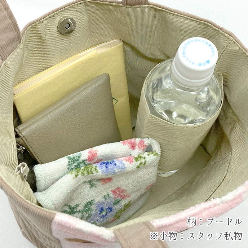 Enjeau(アーンジョー) シバ犬(柴犬) 総柄 トートバッグ ベージュ