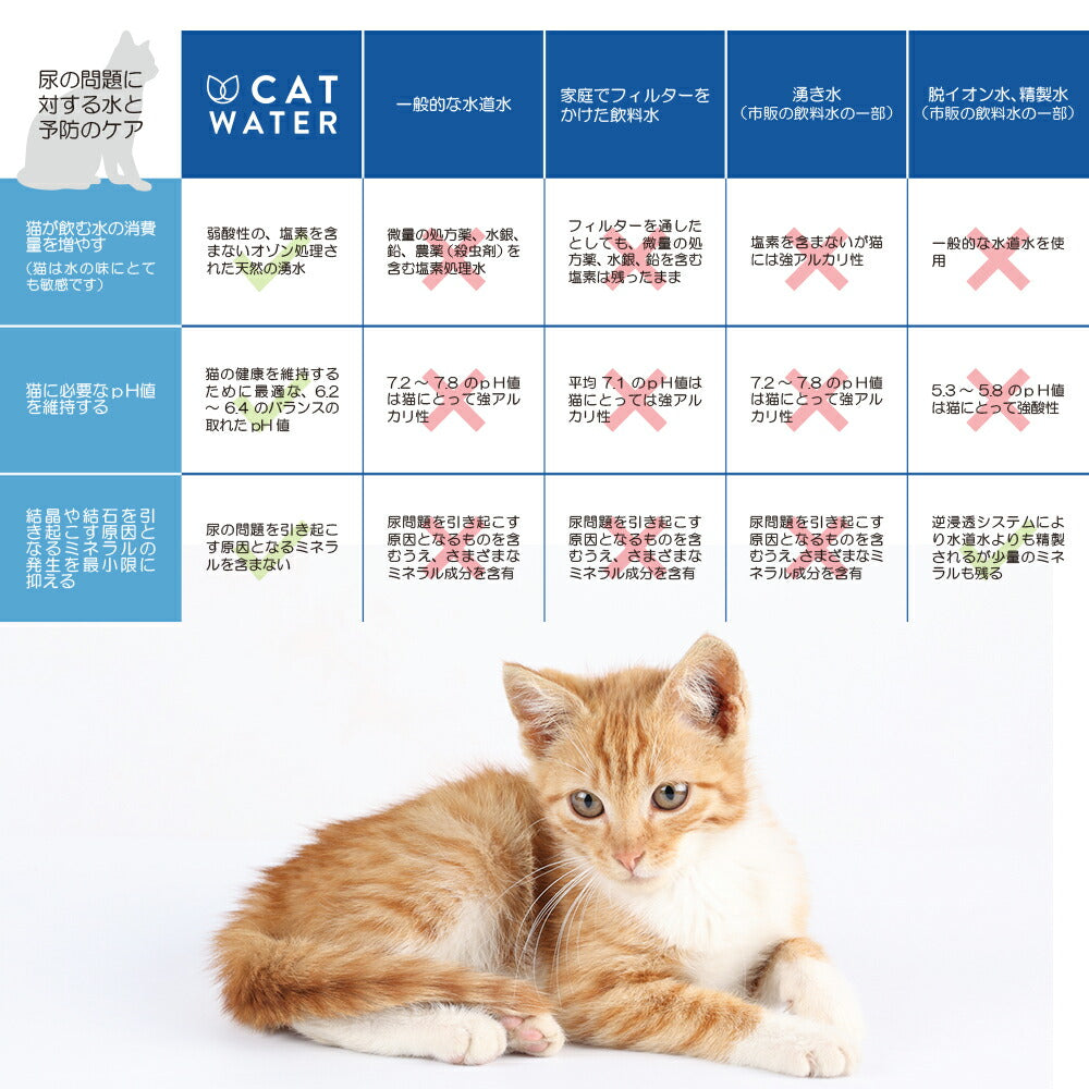pH バランス キャット ウォーター 500ml×24本【送料無料】【天然水 猫水 尿路ケア 結石対策 尿ケア 水分補給】