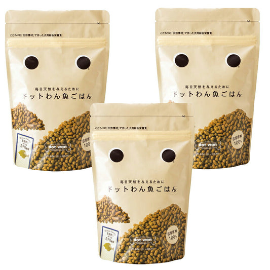 ドットわん 魚ごはん 500g×3個セット+ドットわんおやつ1個 送料無料 国産 無添加 犬用品/ペットグッズ/ペット用品