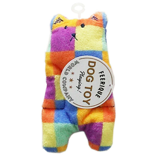 フェリーク ドッグトイ ドール くま マルチチェック 小型犬 おもちゃ