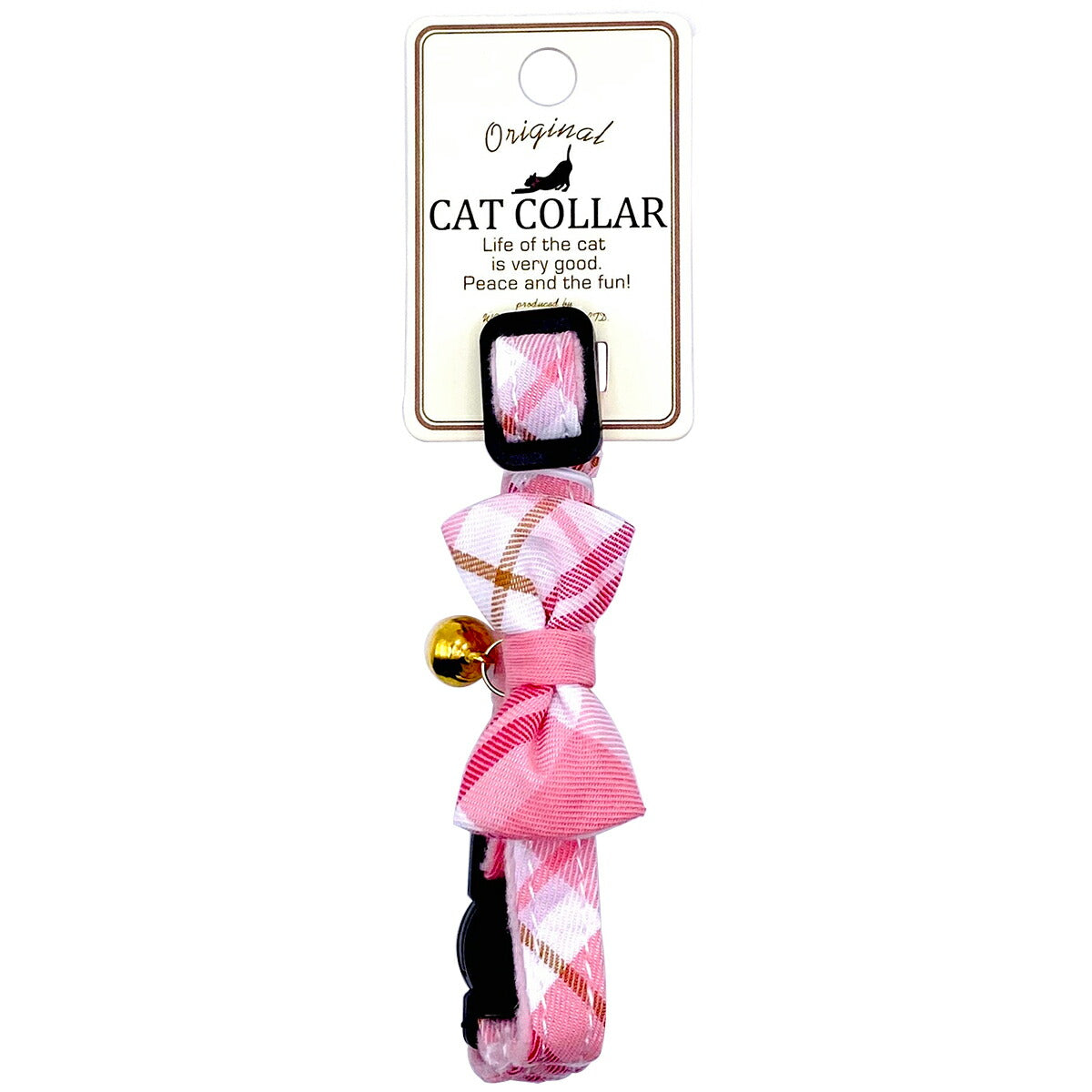 フェリーク キャットカラー オリジナルチェック ピンク 猫用 首輪